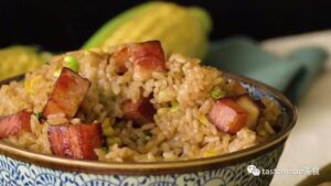Corn-rice-with-bacon