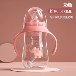 Wide neck feeding bottle