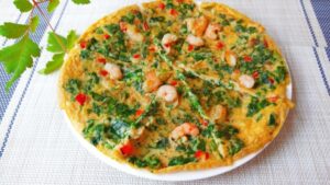 Wild vegetable egg pancakes -Ye Cai Ji Dan Bing - 野菜鸡蛋饼